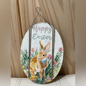 Easter Wood Hanging Sign “Happy Easter”